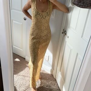 Vintage Victoria Secret Maxi Slip dress Gold Label